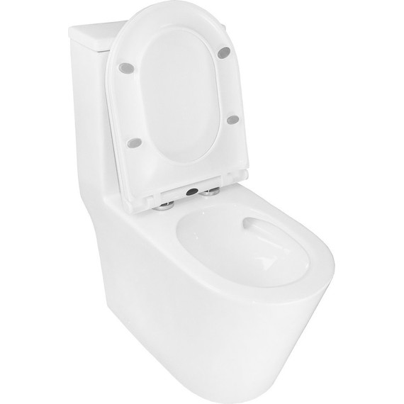 Унитаз-моноблок безободковый Azario Scala AZ-8101 с тонкой крышкой микролифт (система смыва торнадо) - фото, картинка 5 Унитаз-моноблок безободковый Azario Scala AZ-8101 с тонкой крышкой микролифт (система смыва торнадо) - фото 5