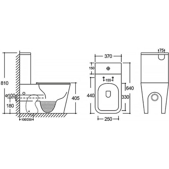 Унитаз-компакт безободковый Azario Black King AZ-8303D с тонкой крышкой микролифт, чёрный матовый, Цвет производителя: чёрный матовый - фото 16