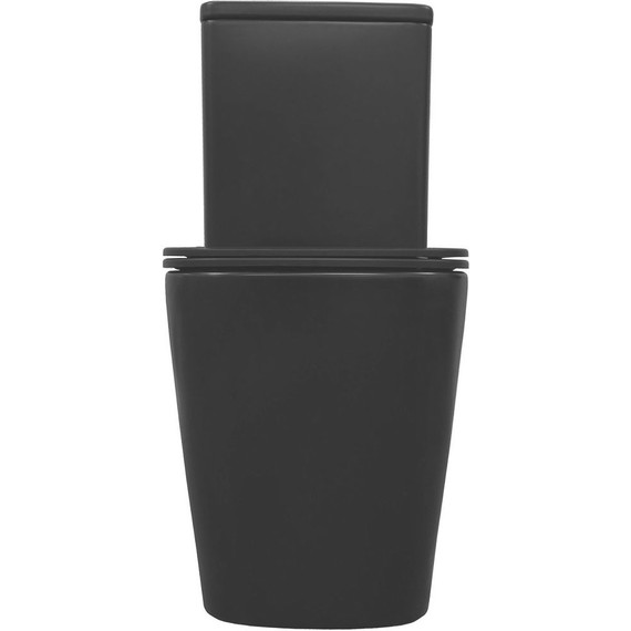 Унитаз-компакт безободковый Azario Black King AZ-8303D с тонкой крышкой микролифт, чёрный матовый, Цвет производителя: чёрный матовый - фото 8