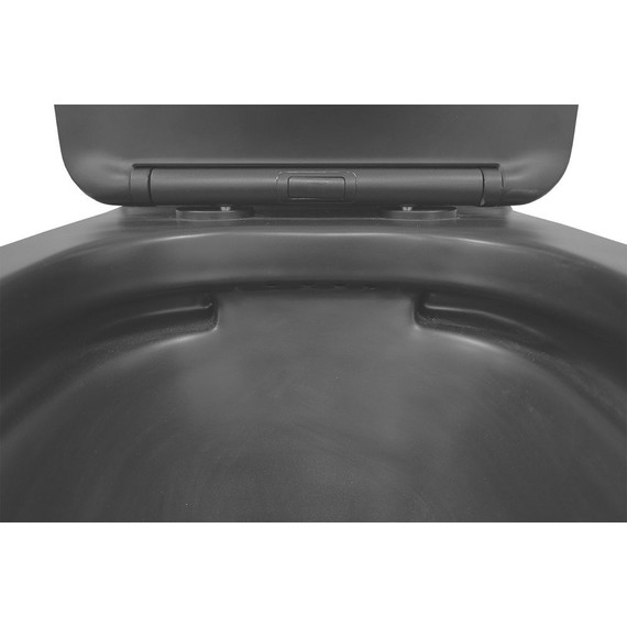 Унитаз-компакт безободковый Azario Black Queen AZ-8380 с тонкой крышкой микролифт, чёрный матовый, Цвет производителя: чёрный матовый - фото, картинка 7 Унитаз-компакт безободковый Azario Black Queen AZ-8380 с тонкой крышкой микролифт, чёрный матовый, Цвет производителя: чёрный матовый - фото 7