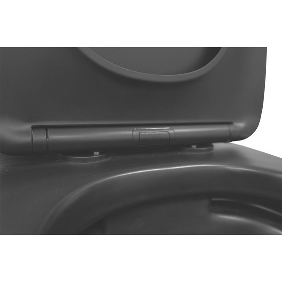 Унитаз-компакт безободковый Azario Black Queen AZ-8380 с тонкой крышкой микролифт, чёрный матовый, Цвет производителя: чёрный матовый - фото, картинка 8 Унитаз-компакт безободковый Azario Black Queen AZ-8380 с тонкой крышкой микролифт, чёрный матовый, Цвет производителя: чёрный матовый - фото 8