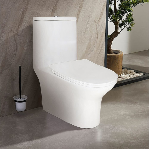 Унитаз-моноблок безободковый с функцией биде Azario Sente AZ-8614B с тонкой крышкой микролифт - фото, картинка 16 Унитаз-моноблок безободковый с функцией биде Azario Sente AZ-8614B с тонкой крышкой микролифт - фото 16