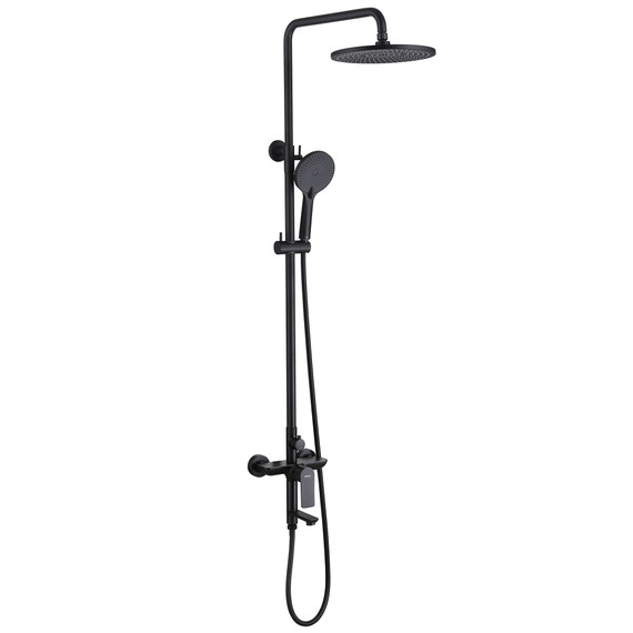 Душевая стойка Abber Emotion AF8816B, чёрный матовый, Цвет производителя: чёрный матовый - фото 