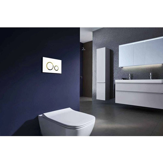 Инсталляция для подвесного унитаза Azario AZ-8010-1000 (кнопка смыва белый/золото AZ-8200-0046) - фото 5