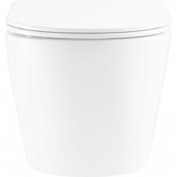 Инсталляция с подвесным унитазом комплект: Loranto 4501 с подвесным безободковым унитазом Teramo AZ-0053-UQ сиденье микролифт (Система смыва торнадо) кнопка смыва белая глянцевая + набор для гигиенического душа Haiba HB5511 - фото 7