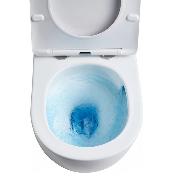 Инсталляция с подвесным унитазом комплект: Loranto 4501 с подвесным безободковым унитазом Teramo AZ-0053-UQ сиденье микролифт (Система смыва торнадо) кнопка смыва белая глянцевая + набор для гигиенического душа Haiba HB5511 - фото 12