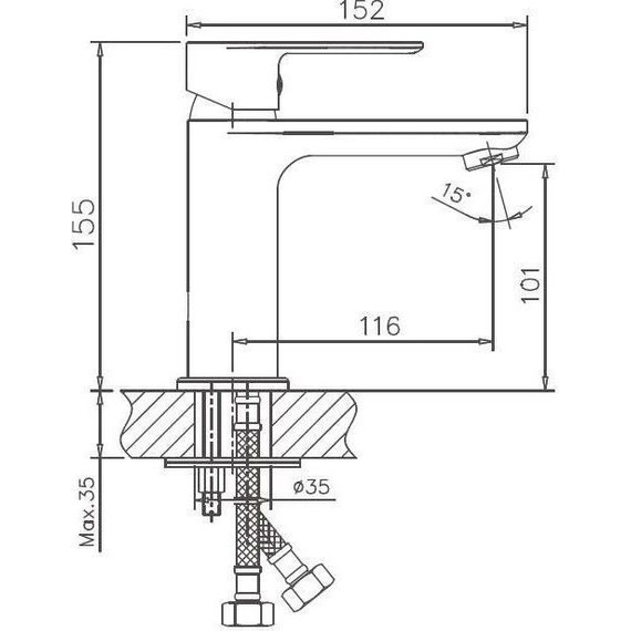 Душевой комплект Haiba: Душевая стойка HB24505 + смеситель для раковины HB10505, цвет хром - фото, картинка 4 Душевой комплект Haiba: Душевая стойка HB24505 + смеситель для раковины HB10505, цвет хром - фото 4