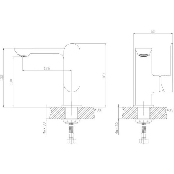 Душевой комплект Haiba: Душевая стойка HB24590-7 + смеситель для раковины HB12590-7, цвет чёрный матовый - фото 12