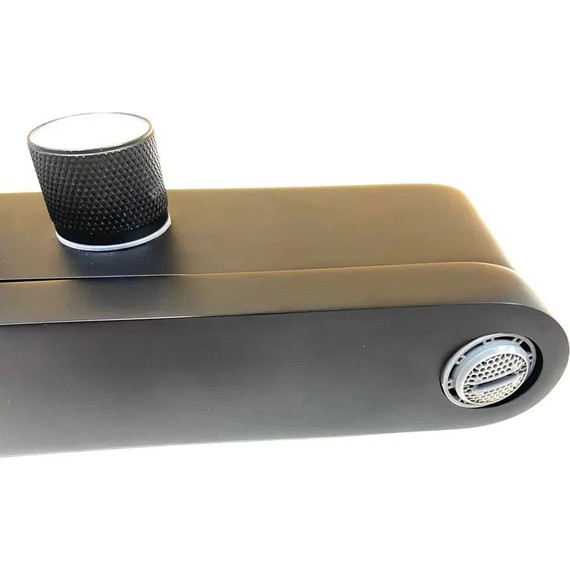 Душевой комплект Haiba: Душевая стойка HB24590-7 + смеситель для раковины HB12590-7, цвет чёрный матовый - фото 9