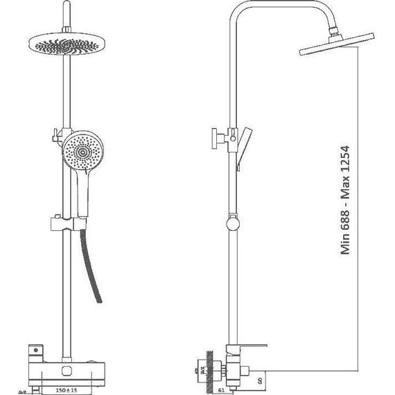 Душевой комплект Haiba: Душевая стойка HB24590 + смеситель для раковины HB10590, цвет хром - фото, картинка 9 Душевой комплект Haiba: Душевая стойка HB24590 + смеситель для раковины HB10590, цвет хром - фото 9