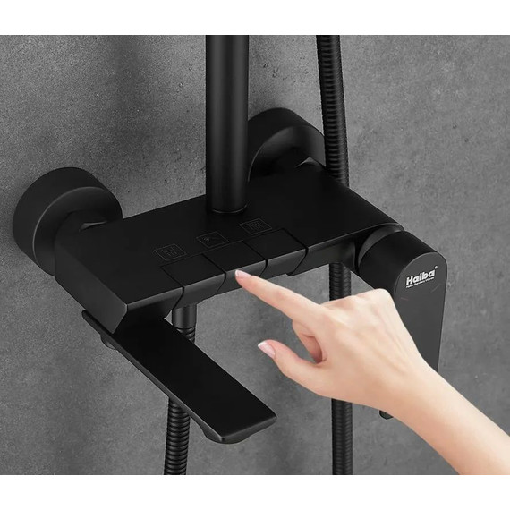 Душевая стойка Haiba HB24639-7, чёрный матовый - фото 15