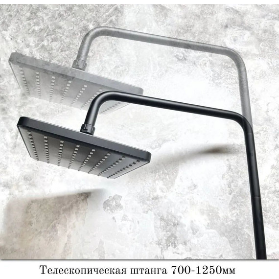 Душевая стойка Haiba HB24639-7, чёрный матовый - фото 9