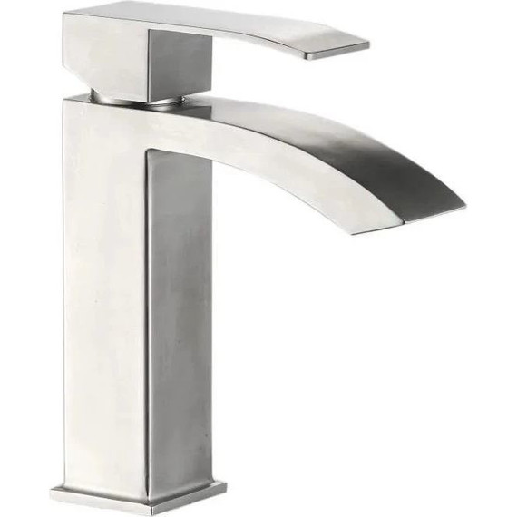 Душевой комплект Haiba: Душевая стойка HB24815 + смеситель для раковины HB10815, цвет сталь - фото 6