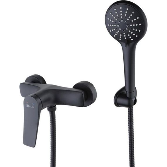 Душевой комплект Lemark: Душевая стойка Bronx LM3788BL + смеситель для душа Bronx LM3703BL, чёрный - фото 2
