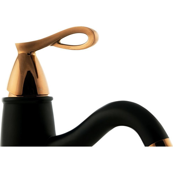 Душевой комплект Lemark: Душевая стойка Prime LM6162BRG + cмеситель для раковины Prime LM6106BRG, чёрный/розовое золото - фото 5