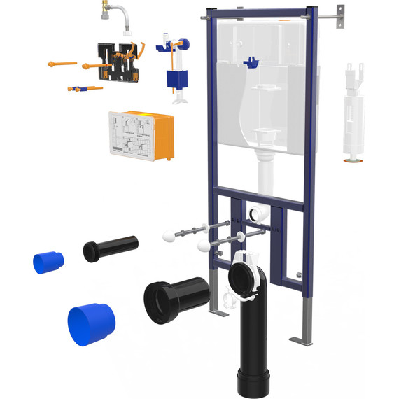 Инсталляция для унитаза Loranto 4501 (кнопка смыва чёрная матовая 7313) - фото 4