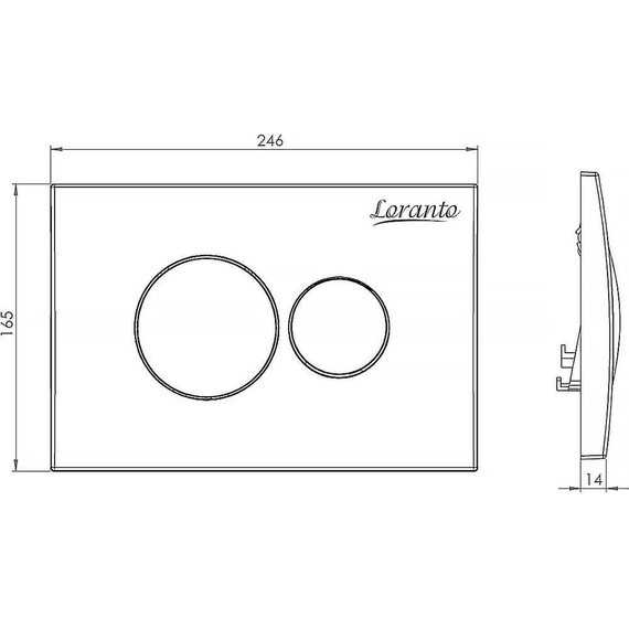 Инсталляция для унитаза Loranto 4501 (кнопка смыва хром глянцевая 7312) - фото 7