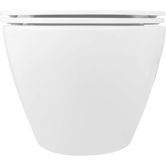 Инсталляция с подвесным унитазом комплект: Grohe Rapid SL 38772001 с подвесным безободковым унитазом Azario Gloria AZ-2003 сиденье микролифт, крепление, кнопка смыва хром + набор для гигиенического душа Haiba HB5511 - фото 12