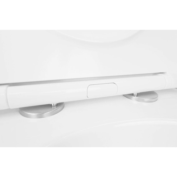 Инсталляция с подвесным унитазом комплект: Grohe Rapid SL 38772001 с подвесным безободковым унитазом Azario Gloria AZ-2003 сиденье микролифт, крепление, кнопка смыва хром + набор для гигиенического душа Haiba HB5511 - фото 9