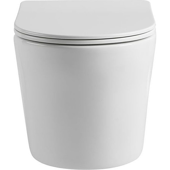 Унитаз подвесной безободковый Vincea Piatti VT1-11S с тонкой крышкой микролифт, Цвет производителя: белый - фото 7