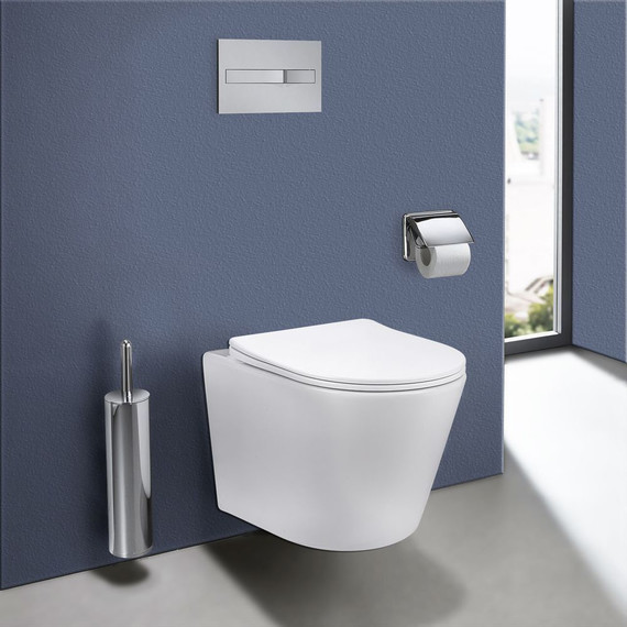 Унитаз подвесной безободковый Vincea Piatti VT1-11S с тонкой крышкой микролифт, Цвет производителя: белый - фото 9