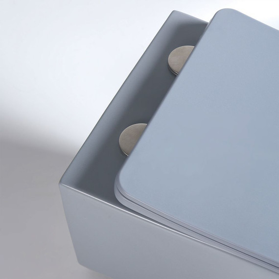 Унитаз подвесной безободковый Vincea Q-Line VT1-12MO с тонкой крышкой микролифт, океан матовый, Цвет производителя: синий - фото 6