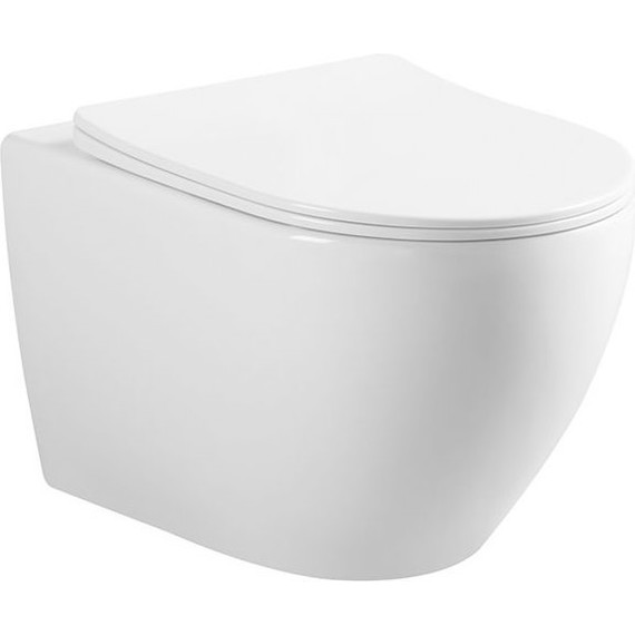 Унитаз подвесной безободковый Vincea Esse VT1-211 с тонкой крышкой микролифт - фото 2