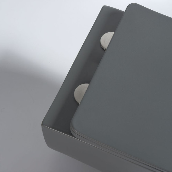 Унитаз подвесной безободковый Vincea Evo VT1-34SMA с тонкой крышкой микролифт, антрацит матовый - фото 7