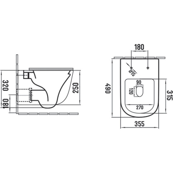 Унитаз подвесной безободковый Vincea Evo VT1-34SMG с тонкой крышкой микролифт, серый матовый, Цвет производителя: серый - фото 9