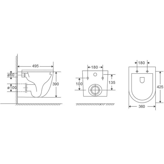 Унитаз подвесной Vincea Bien VT1-51T с тонкой крышкой микролифт (Система смыва торнадо) - фото 14