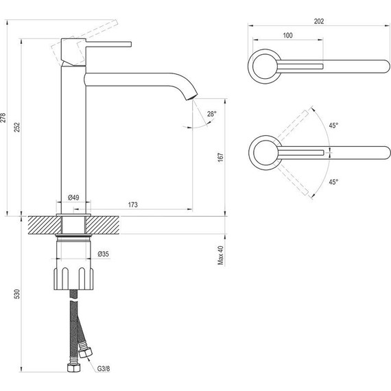 Смеситель для раковины Ravak ES 014.20GB X070391, графит - фото 3