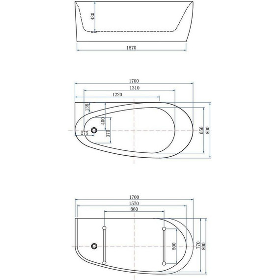 Ванна отдельностоящая Allen Brau Priority 170х80 см 2.31002.21 - фото, картинка 2 Ванна отдельностоящая Allen Brau Priority 170х80 см 2.31002.21 - фото 2