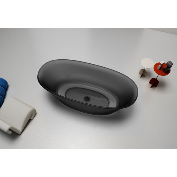 Ванна отдельностоящая Abber Kristall 170x75 см AT9707Onyx, чёрный - фото 4