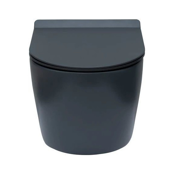 Унитаз подвесной безободковый Aquanet Rimless Cetus-GW BL-102N-WHT 287009 с тонкой крышкой микролифт, серый матовый, Цвет производителя: серый - фото 11