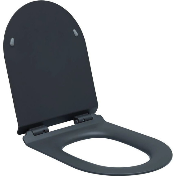 Унитаз подвесной безободковый Aquanet Rimless Cetus-GW BL-102N-WHT 287009 с тонкой крышкой микролифт, серый матовый, Цвет производителя: серый - фото 14