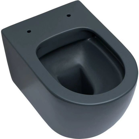 Унитаз подвесной безободковый Aquanet Rimless Cetus-GW BL-102N-WHT 287009 с тонкой крышкой микролифт, серый матовый, Цвет производителя: серый - фото 4