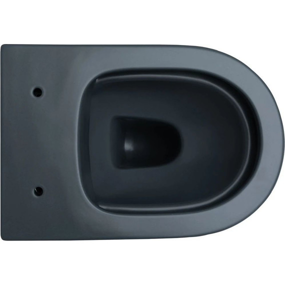 Унитаз подвесной безободковый Aquanet Rimless Cetus-GW BL-102N-WHT 287009 с тонкой крышкой микролифт, серый матовый, Цвет производителя: серый - фото 5