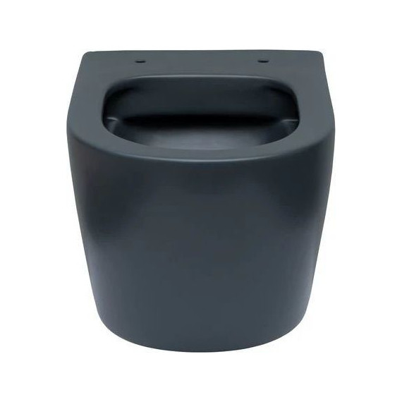 Унитаз подвесной безободковый Aquanet Rimless Cetus-GW BL-102N-WHT 287009 с тонкой крышкой микролифт, серый матовый, Цвет производителя: серый - фото 9