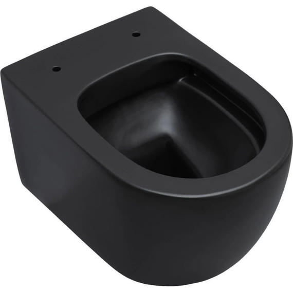 Унитаз подвесной безободковый Aquanet Rimless Cetus-BW BL-102N-WHT 287008 с тонкой крышкой микролифт, чёрный матовый, Цвет производителя: чёрный матовый - фото 10