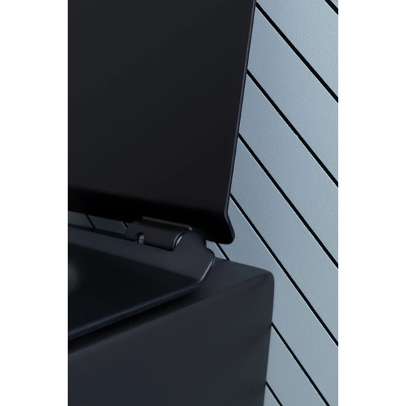 Унитаз подвесной безободковый Aquanet Rimless Cetus-BW BL-102N-WHT 287008 с тонкой крышкой микролифт, чёрный матовый, Цвет производителя: чёрный матовый - фото 14