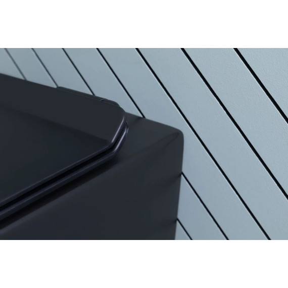 Унитаз подвесной безободковый Aquanet Rimless Cetus-BW BL-102N-WHT 287008 с тонкой крышкой микролифт, чёрный матовый, Цвет производителя: чёрный матовый - фото 15