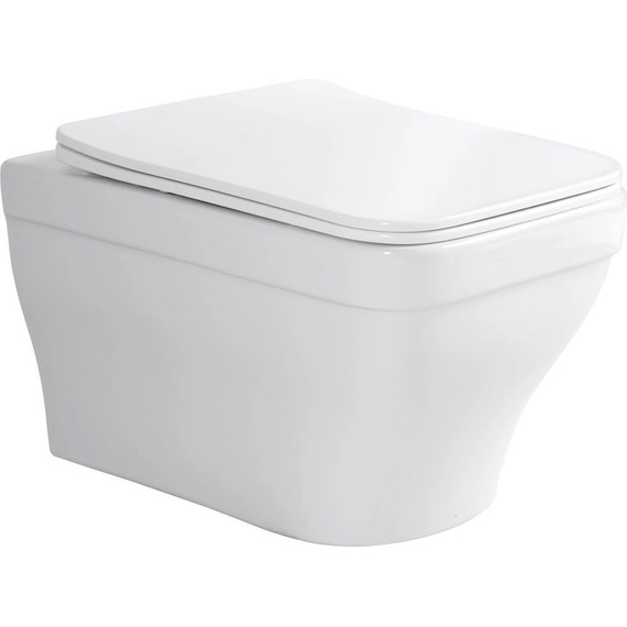 Унитаз подвесной безободковый Aquanet Elegant W LX-1163 280960 с тонкой крышкой микролифт - фото 2