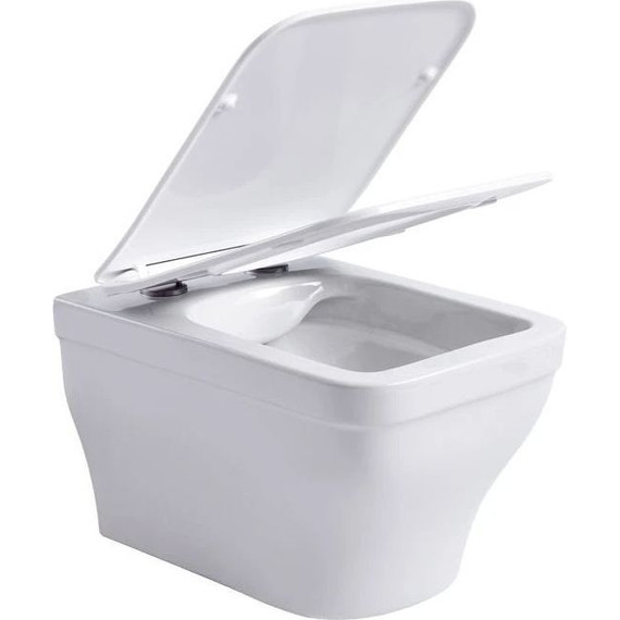 Унитаз подвесной безободковый Aquanet Elegant W LX-1163 280960 с тонкой крышкой микролифт - фото 4