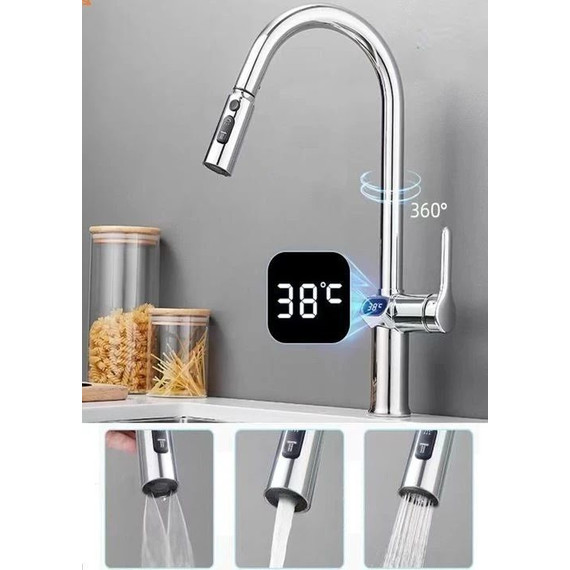 Смеситель для кухни Esko K15 LED - фото 2