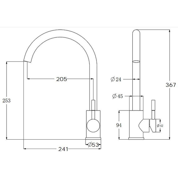 Смеситель для кухни Esko K45 Beige, бежевый - фото 2