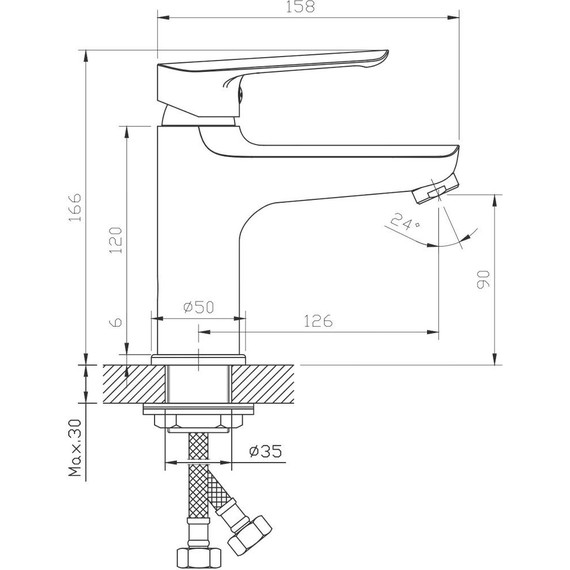 Смеситель для раковины Esko Lagos LG 26 - фото 2