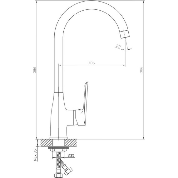 Смеситель для кухни Esko Lagos LG 519 - фото 2