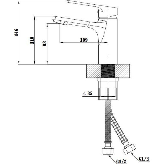 Смеситель для раковины Esko Singapore black SB 26, чёрный матовый - фото 2