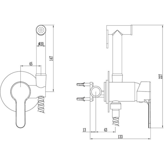 Набор для гигиенического душа Esko SMH01 - фото 2