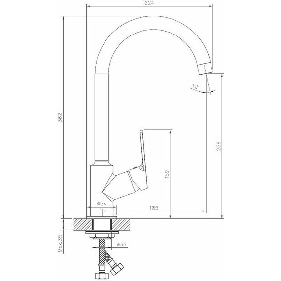 Смеситель для кухни Esko St.-Petersburg SPb 519 - фото 2